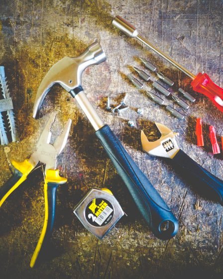 shop tools on table